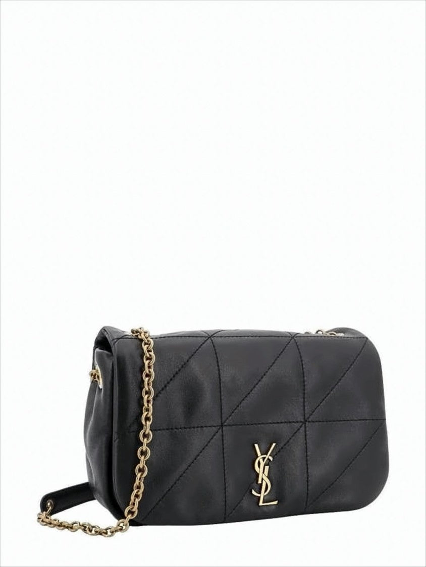 Saint Laurent Quilted Lambskin Shoulder Bag With Gold-Tone Chain