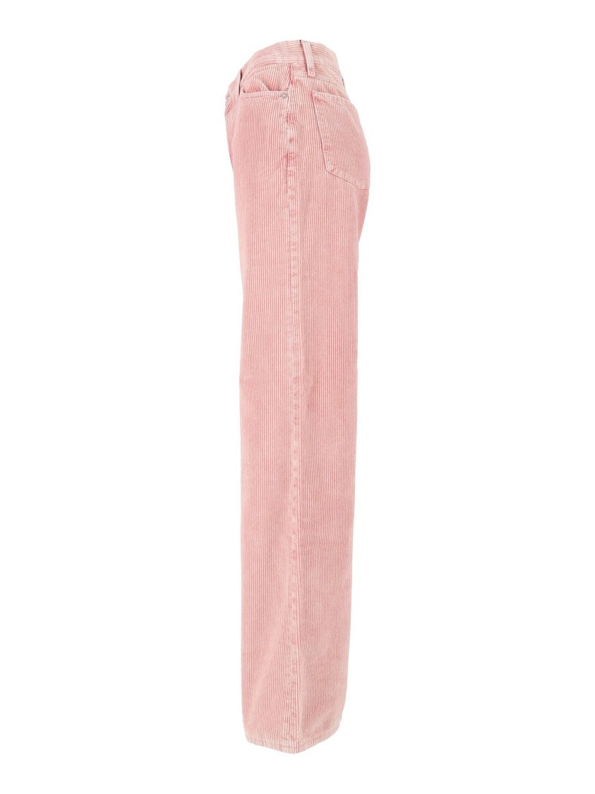 7 For All Mankind Powder Pink Lotta Blushing Wide-Leg Pants