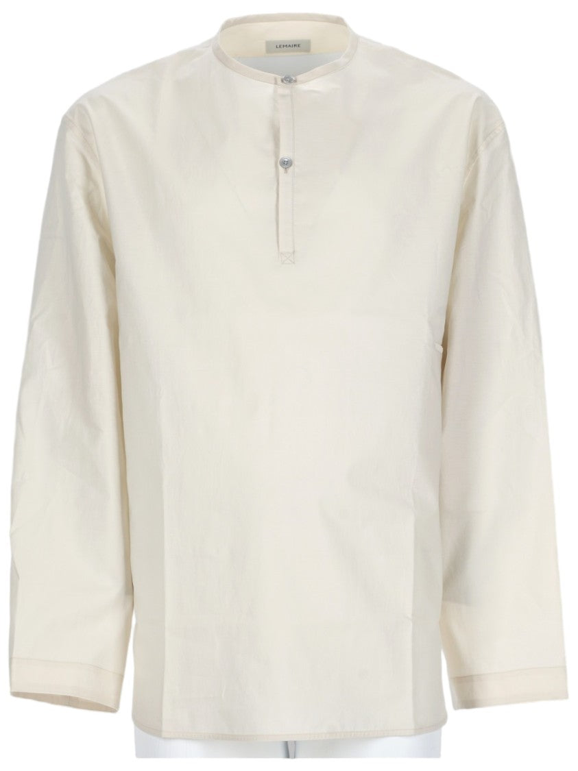 Lemaire Neutrals Vareuse Relaxed Fit Cotton-Silk Shirt