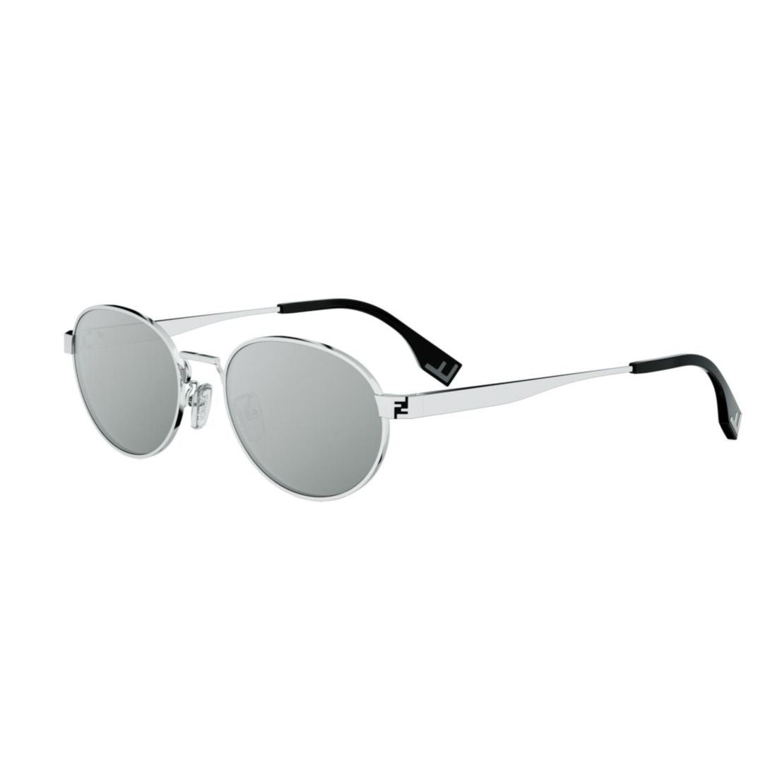 Fendi Fe40180u Oval-Shaped Metal Frame Sunglasses