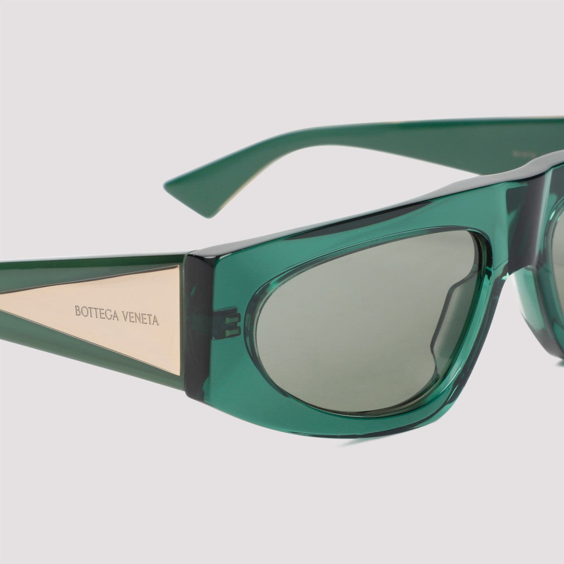 Bottega Veneta Green Crystal Acetate Sunglasses