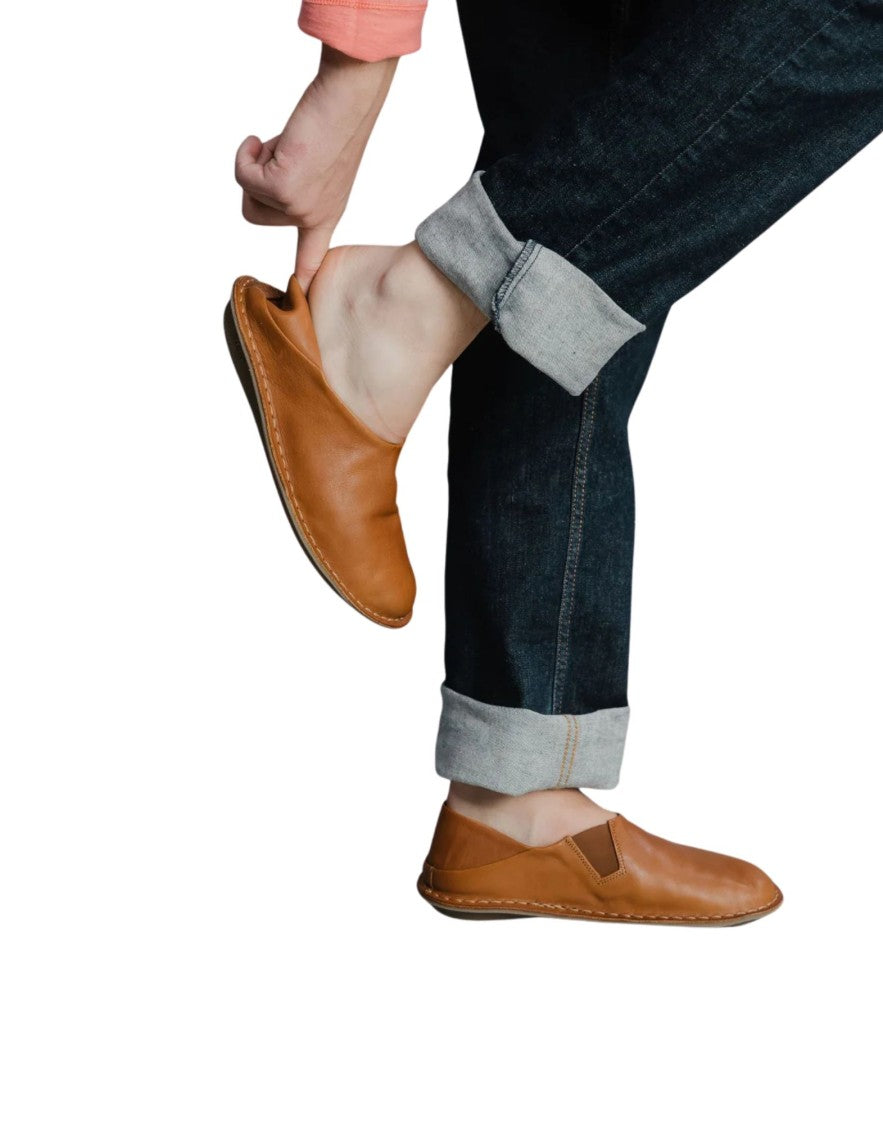 Vibae Zuma Leather Cognac Brown Unisex Shoes