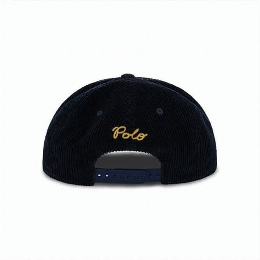 Polo Ralph Lauren Corduroy Baseball Cap With Embroidered Branding And Adjustable Closure