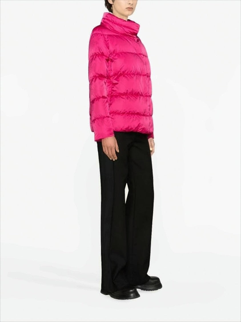 Herno Fuchsia Quilted Down Jacket With High Collar