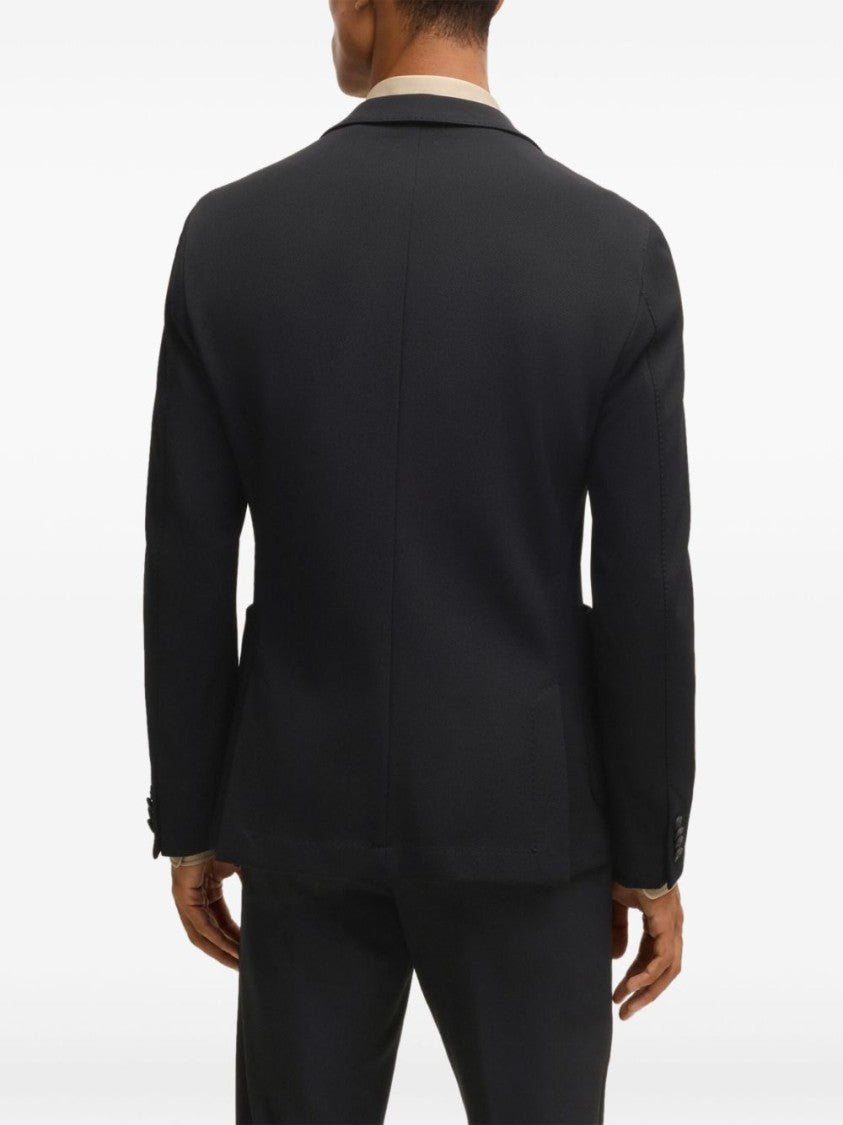 Boss Tailored Black Jacket With Notched Lapels