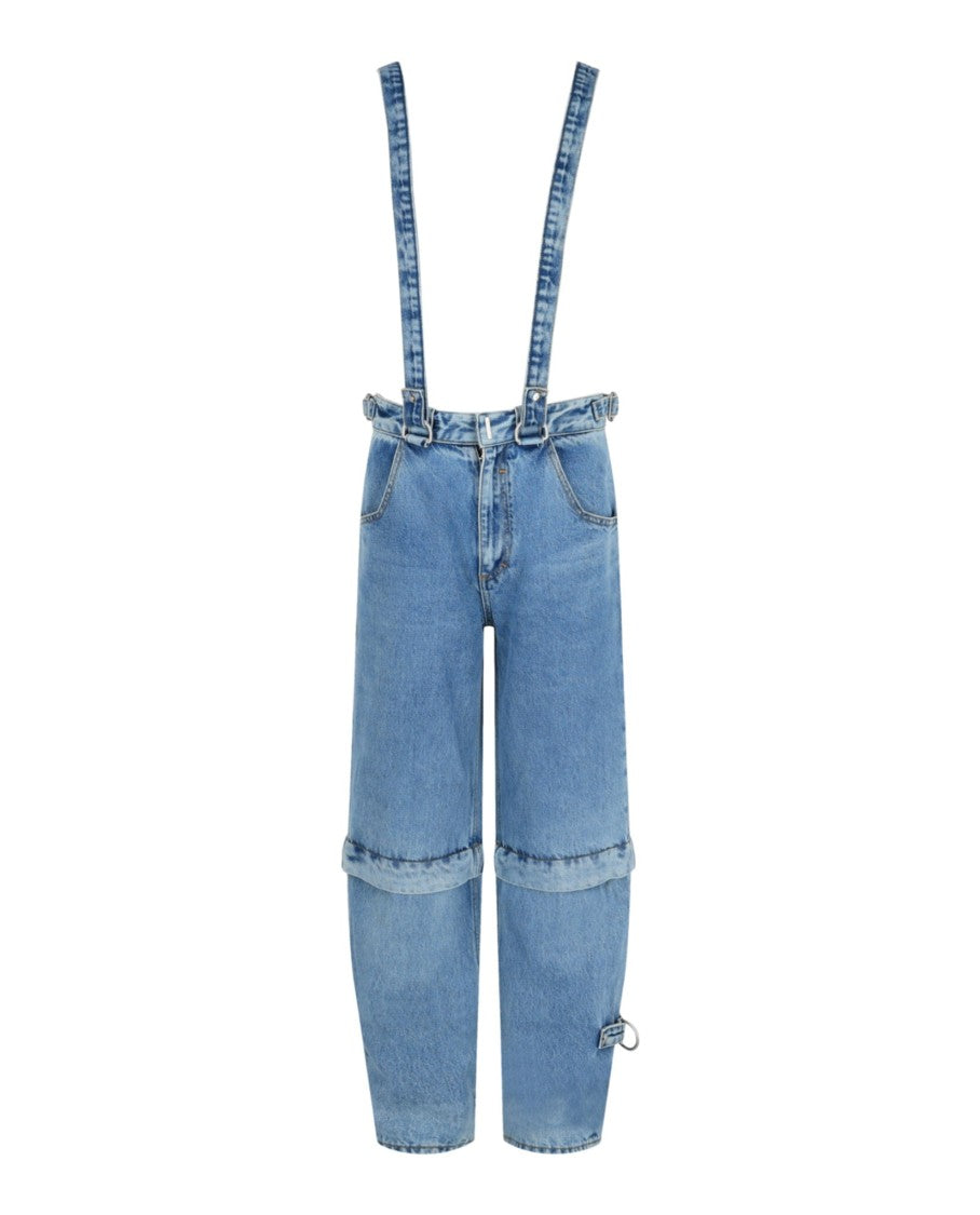 Givenchy Two In One Detachable Pants In Denim With Suspenders