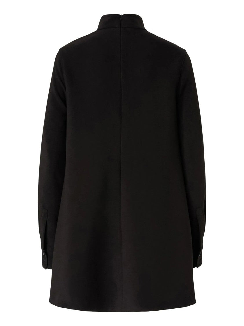 Pinko High Collar Black Mini Dress