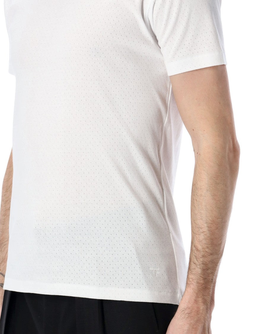 Tom Ford Perforated Cotton Slim Fit T-Shirt