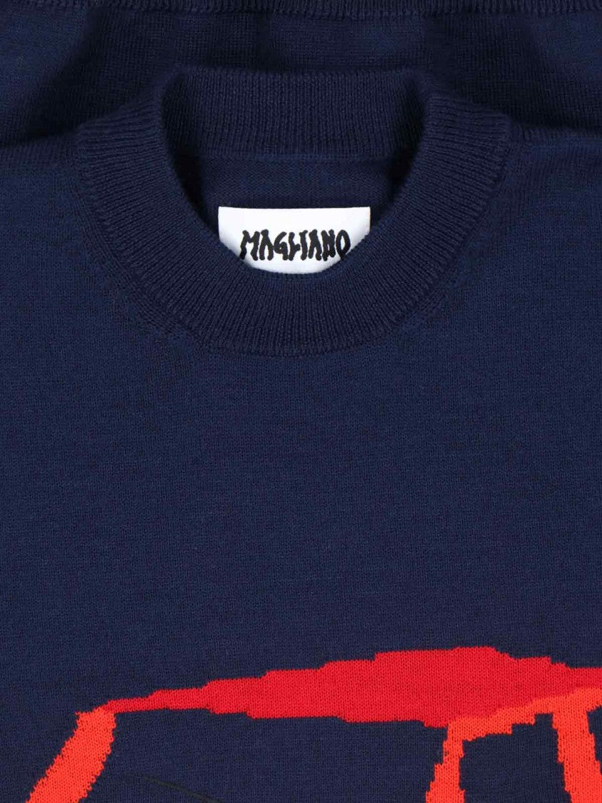 Magliano Deep Navy Graphic Car Sweater