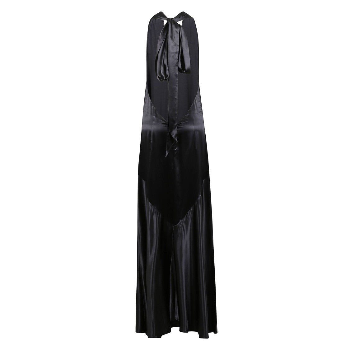 Marni Asymmetric Satin Halter Dress