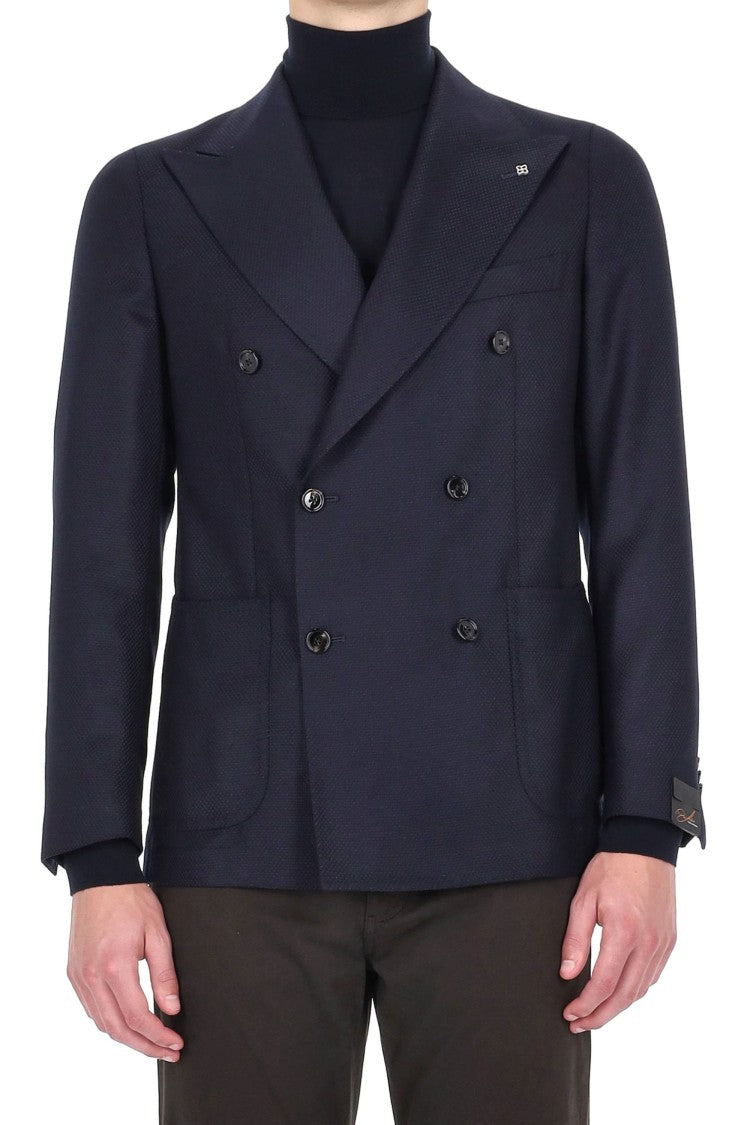 Tagliatore Pino Lerario 110’S Wool Woven Double-Breasted Jacket