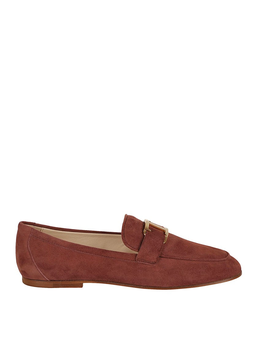 Tod's Bordeaux Suede Slip-On Loafers