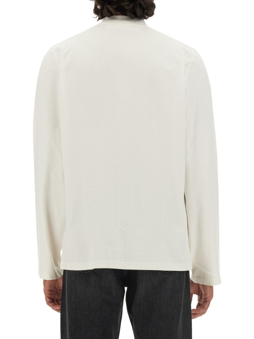 Courrèges White T-Shirt With Subtle Logo Detail