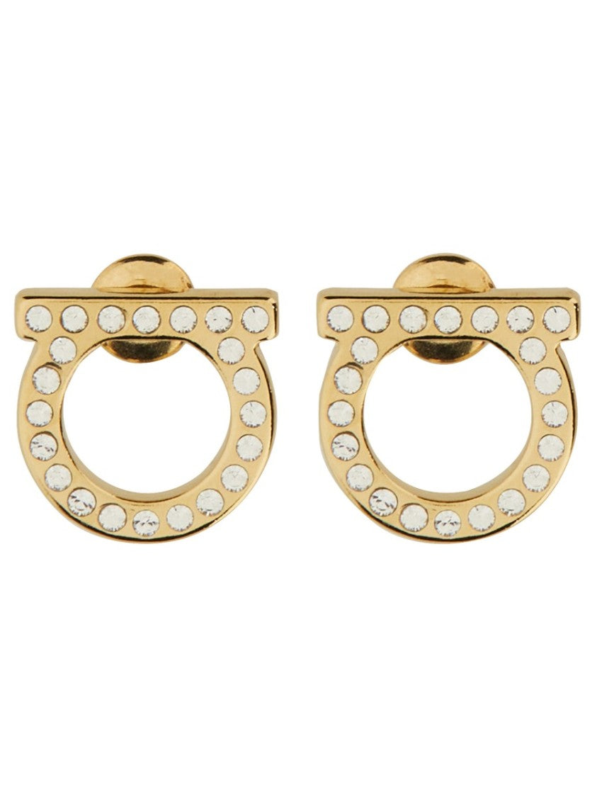 Ferragamo Gancini Crystals Earrings