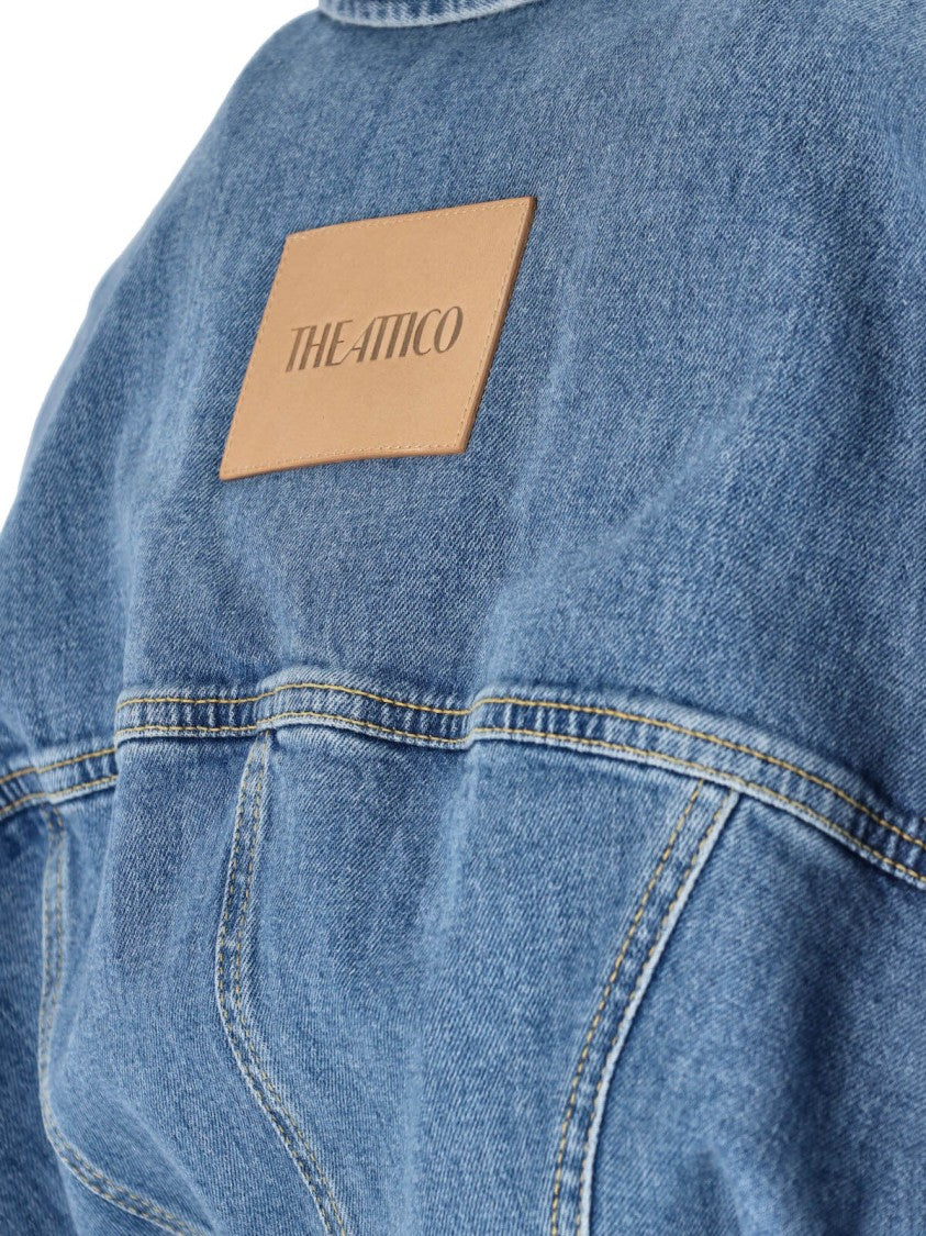 The Attico Mini Denim Dress – Light Blue