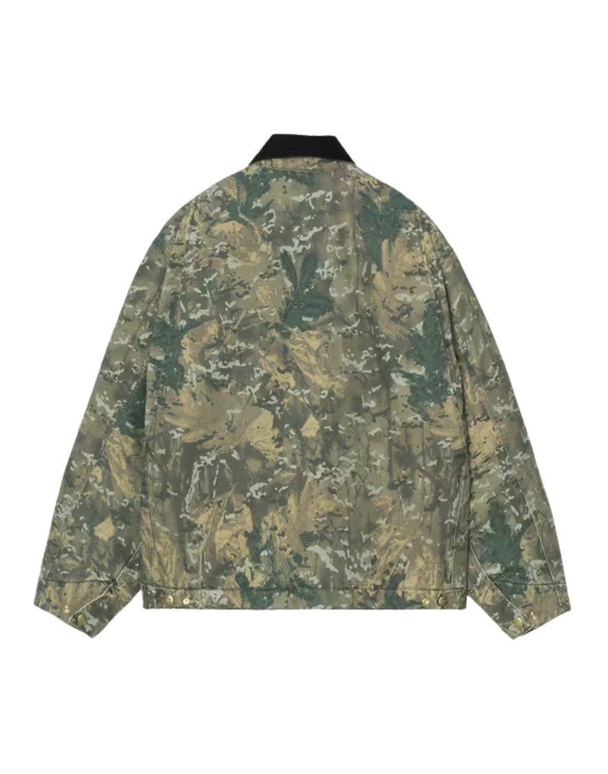 Carhartt Wip Camo Combi Green Stone Washed Dearborn Canvas Og Detroit Jacket