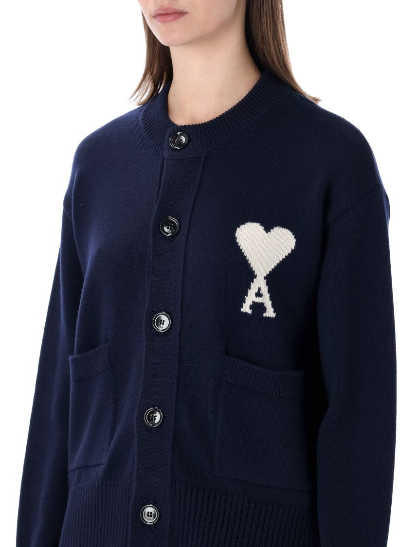Ami Paris Ami De Coeur Cardigan Sweater