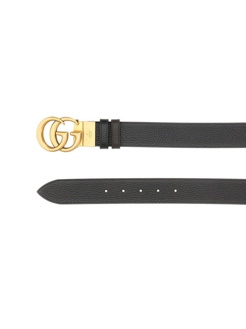 Gucci Reversible Double G Buckle Leather Belt