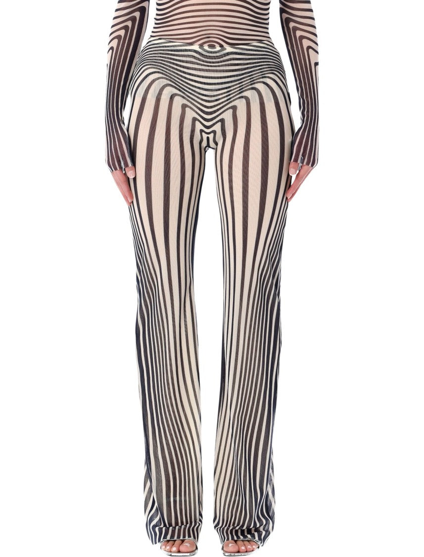 Jean Paul Gaultier Body Morphing Striped Tulle Pants
