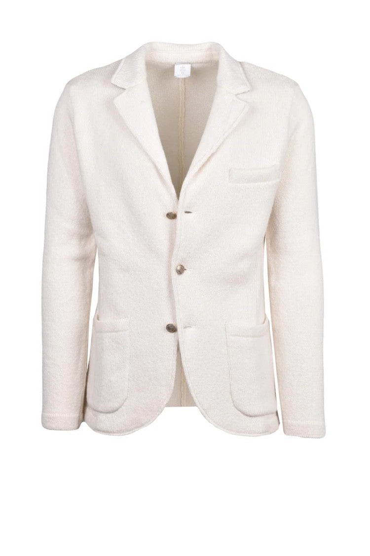 Eleventy Wool Jacket Buttons - White