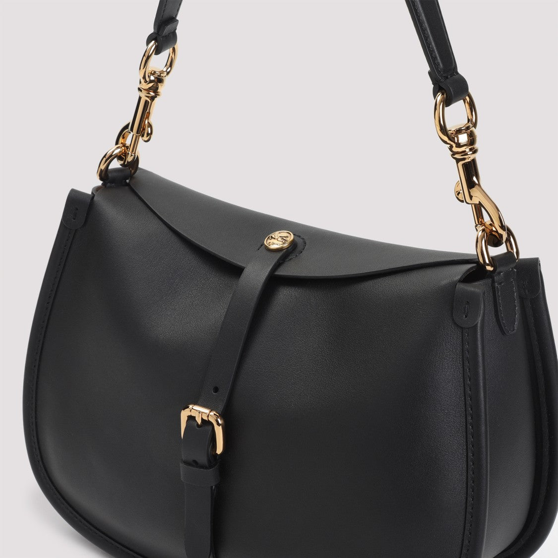 Etro Black Leather Hobo Leather Cross-Body Bag