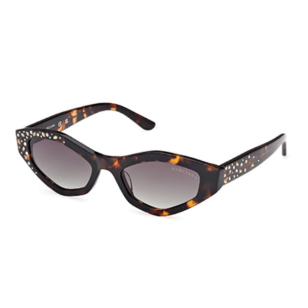 Guess By Marciano Gm00017 Cat-Eye Tortoiseshell Sunglasses With Sparkling Temples
