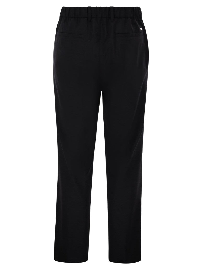 Herno Stretch Tailored Trousers In Wool Blend