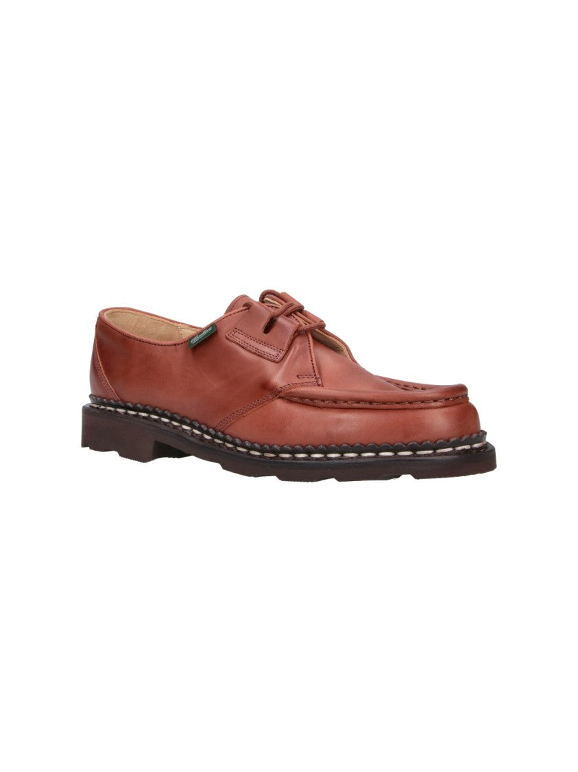 Paraboot Brown Beaubourg Calfskin Leather Shoes