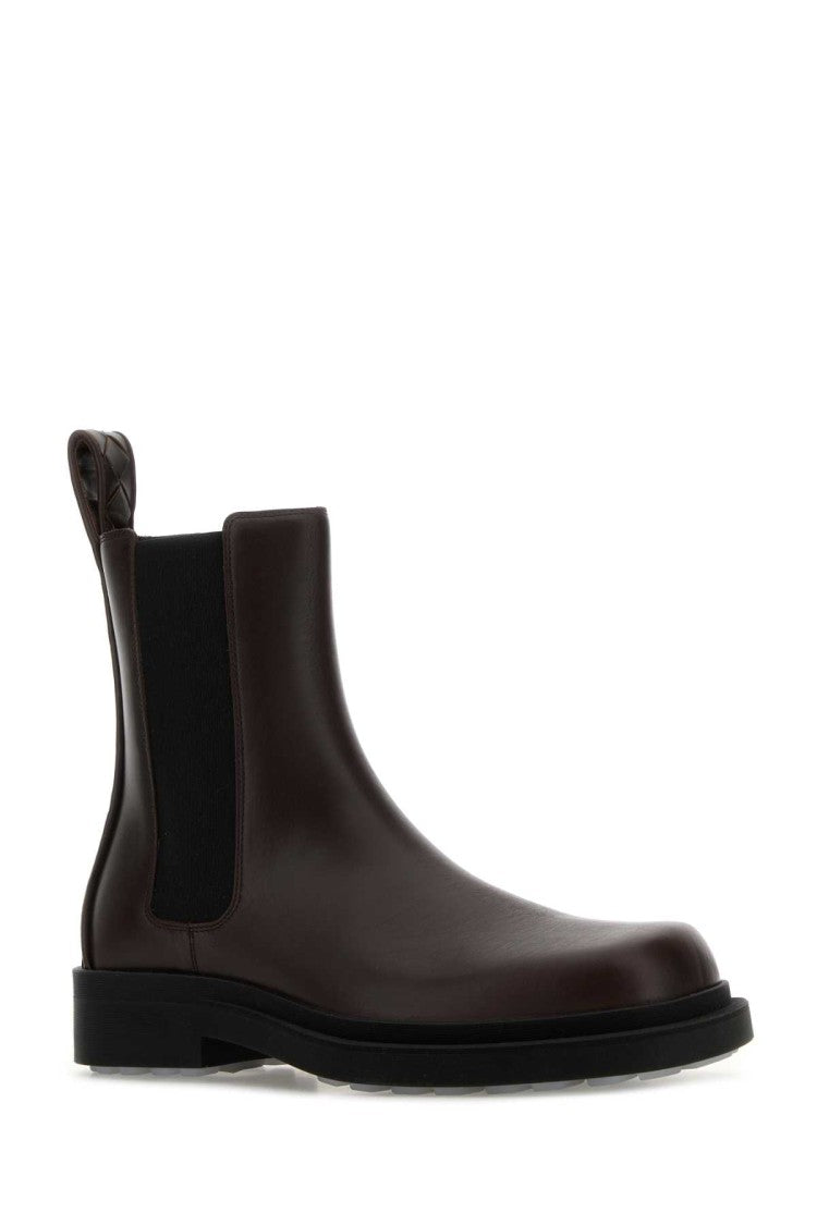 Bottega Veneta Dark Brown Leather Chelsea Ben Ankle Boots