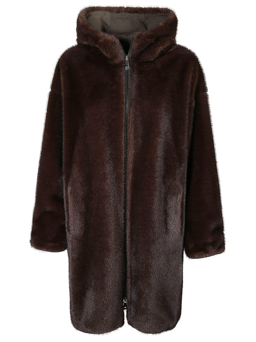 Lou Andrea Dual-Design Coat With Plush Faux Fur Lining