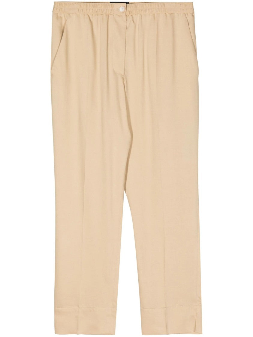 Joseph Soft Tailored Beige Trousers With Elastic Waistband