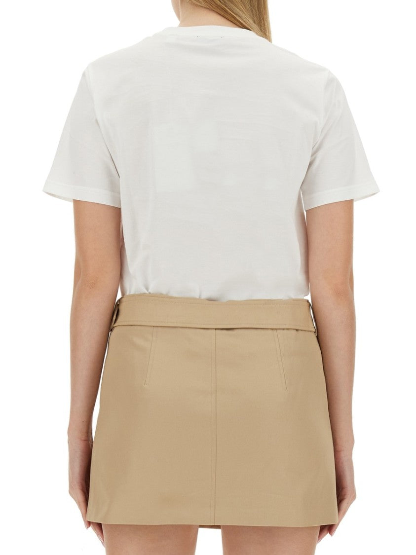 Burberry White Cotton T-Shirt