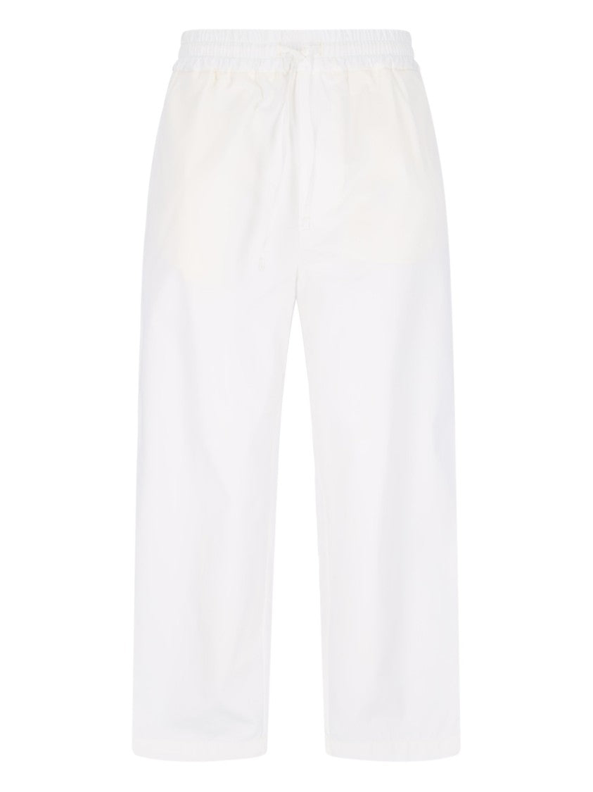 Lardini Wide Trousers In White Cotton