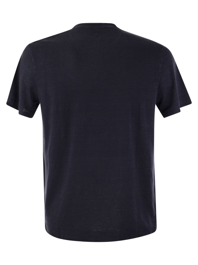 Fedeli Lightweight Linen And Elastane Blend T-Shirt