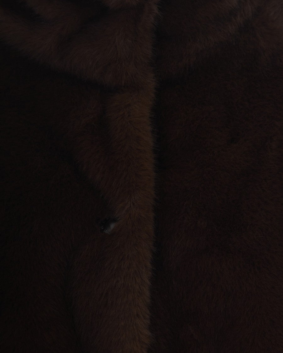 Max Mara Cropped Boxy Jacket With High Collar And Textured Finish