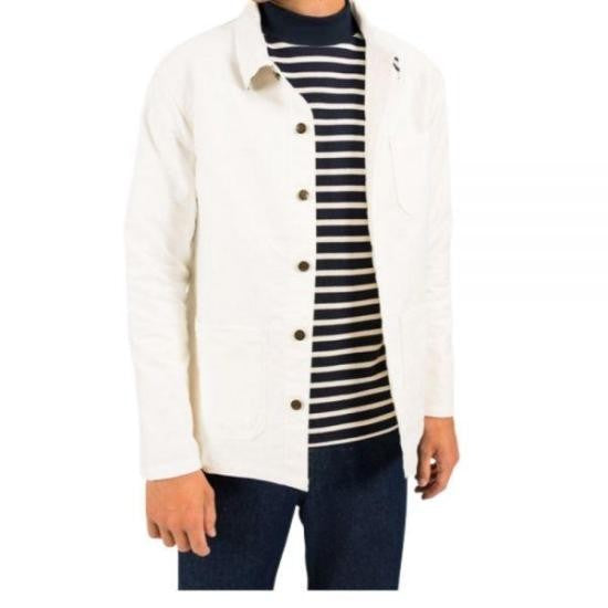 Saint James Button-Up Cotton Vest With Classic Collar And Front Pockets