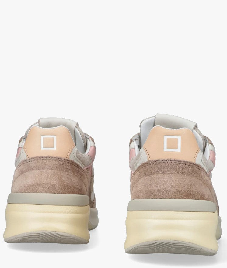 D.A.T.E Beige Fuga 20 Suede Insert Sneakers