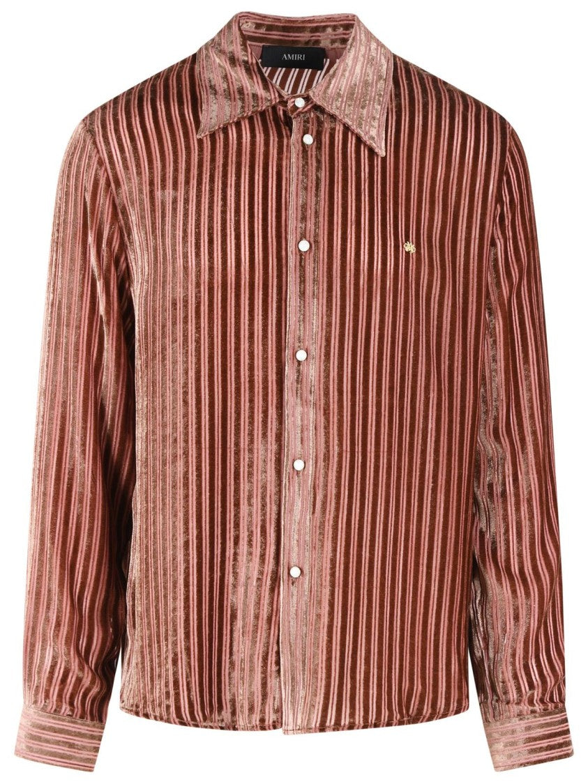 Amiri Viscose And Peach Silk Shirt