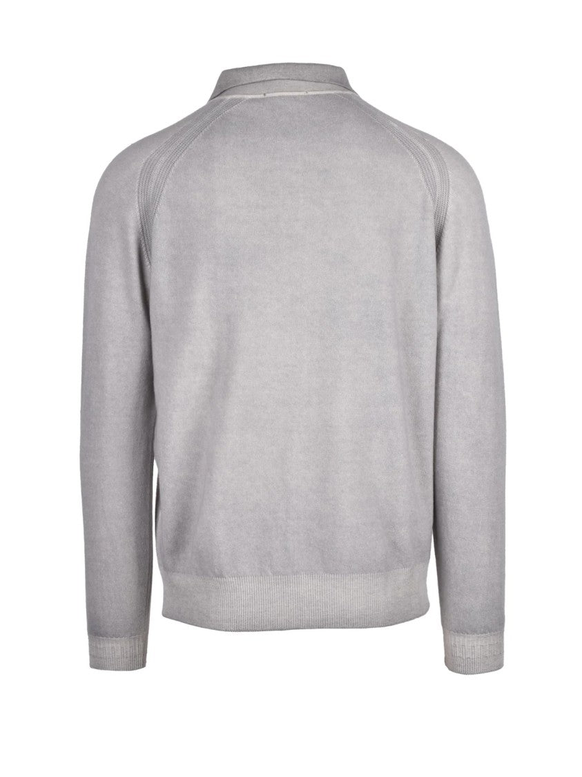 Daniele Fiesoli Knit Polo In Extrafine Merino Wool And Cashmere Blend