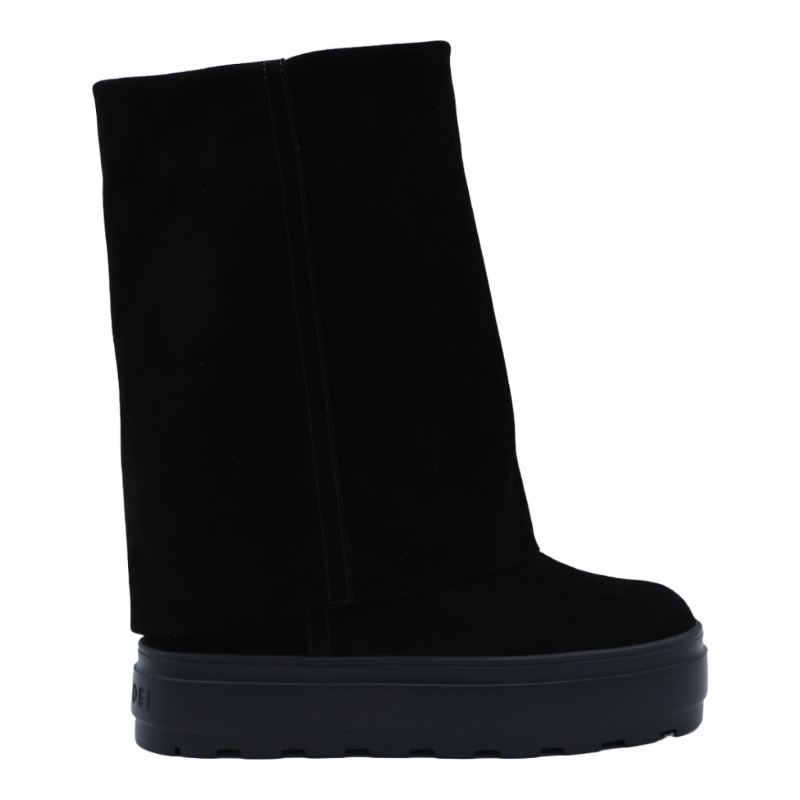 Casadei Minimalist High Shaft Boots With Chunky Platform Sole