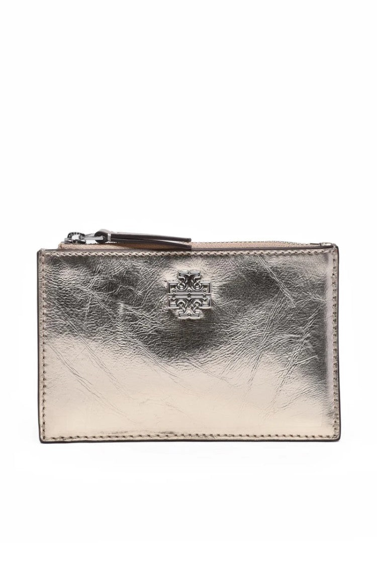 Tory Burch Leather Cardholder - Gold