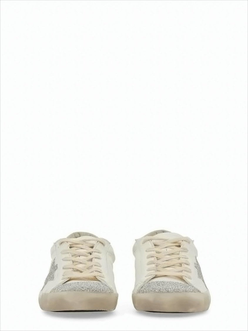 Golden Goose Low-Top Sneakers With Distressed Finish And Glitter Accents