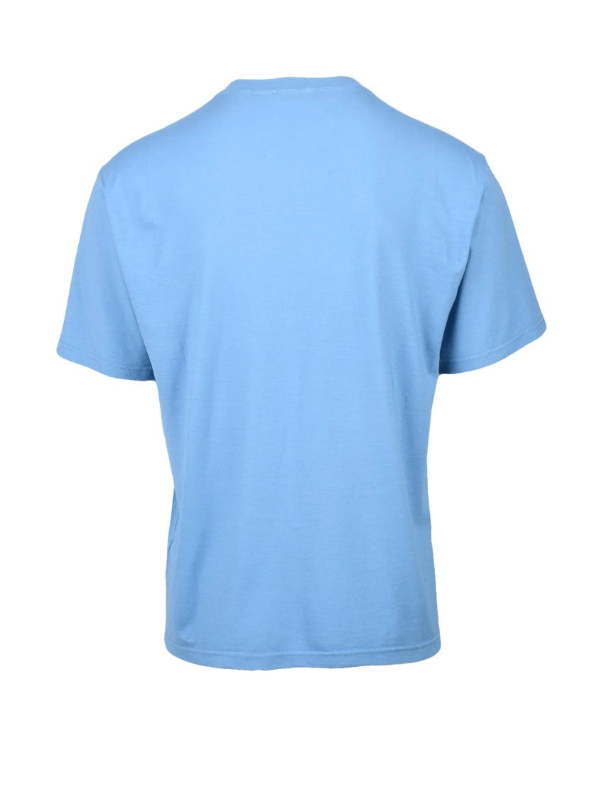 Filippo De Laurentiis Light Blue Crewneck Cotton T-Shirt