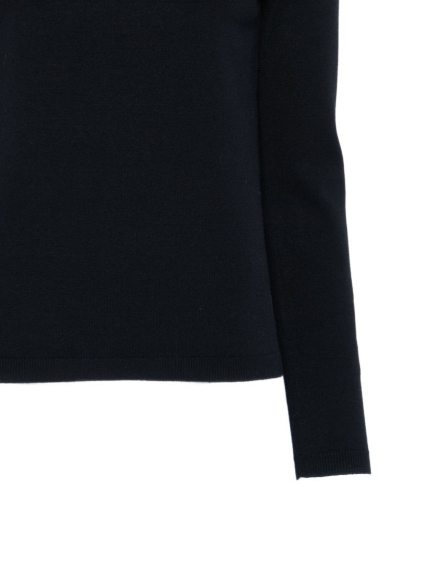 Semi Couture Tailored Black Sweater With Detachable Turtleneck