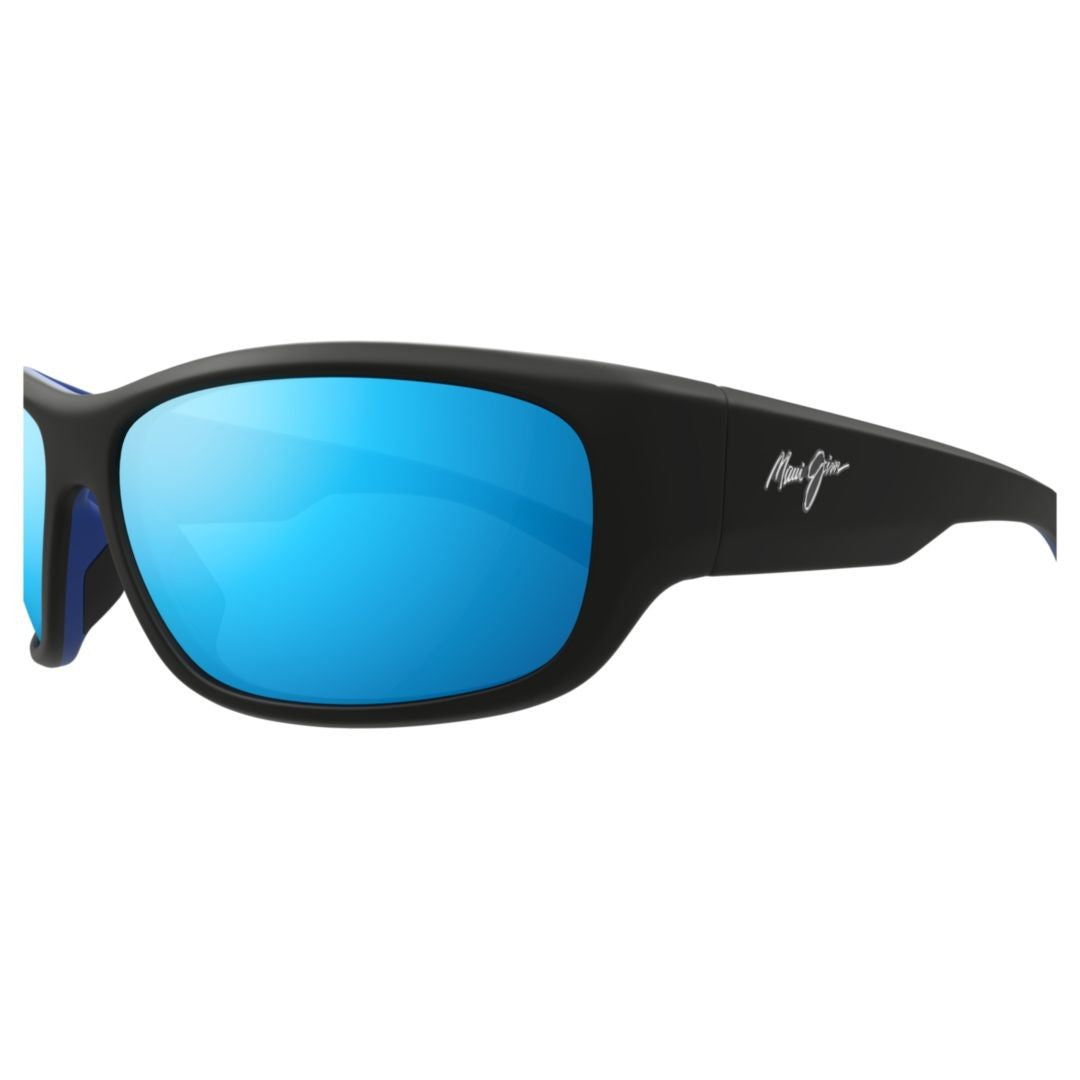 Maui Jim Maukele Rectangular Frame Sunglasses With Reflective Blue Lenses