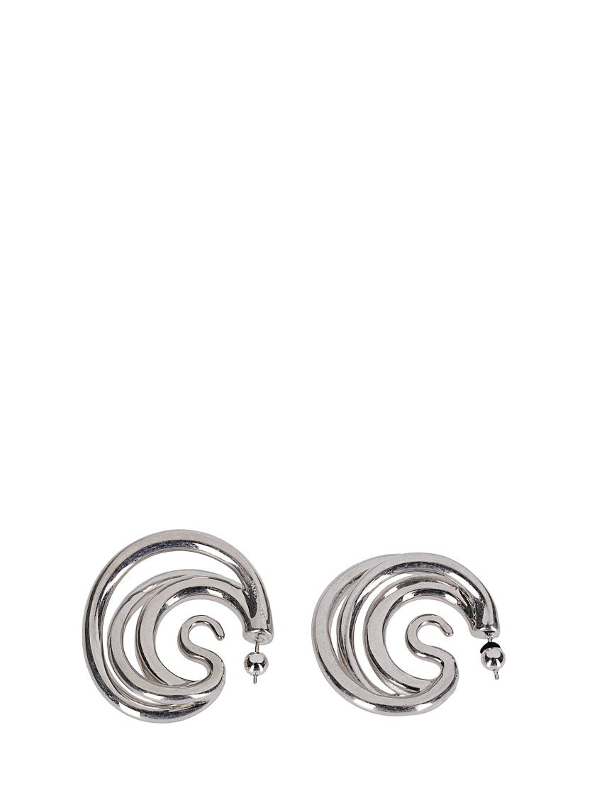 Panconesi Medium Hoop Earrings With Serpent-Inspired Design