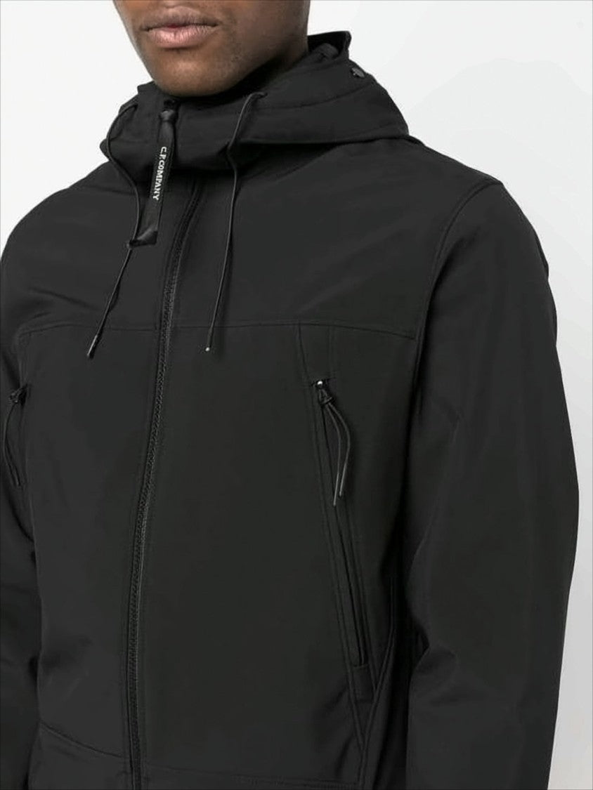 C.P. Company Front Zip Black Jacket With Adjustable Hood