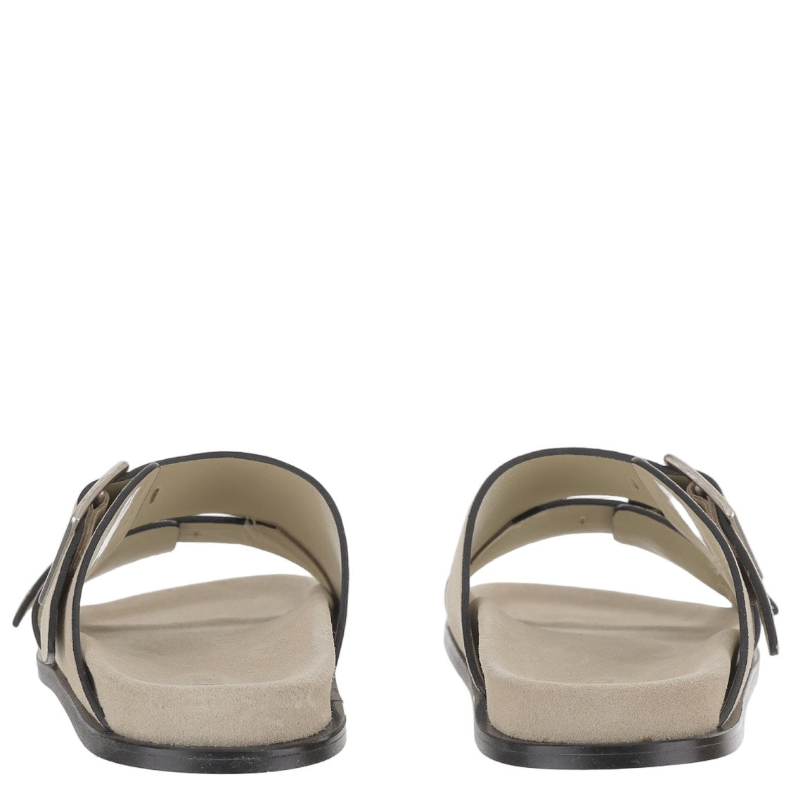 Alohas Adjustable Beige Suede Sandals With Minimalist Design