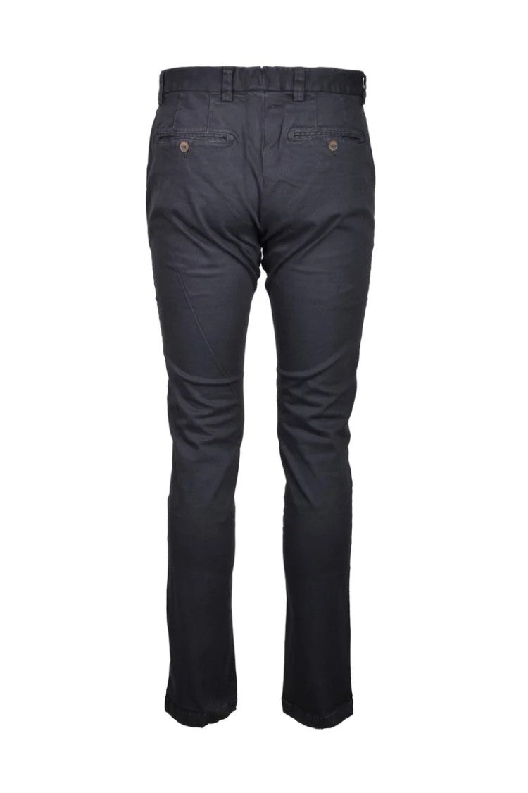 R3d Wöôd Slim Fit Grey Stretch Pants With Classic Details