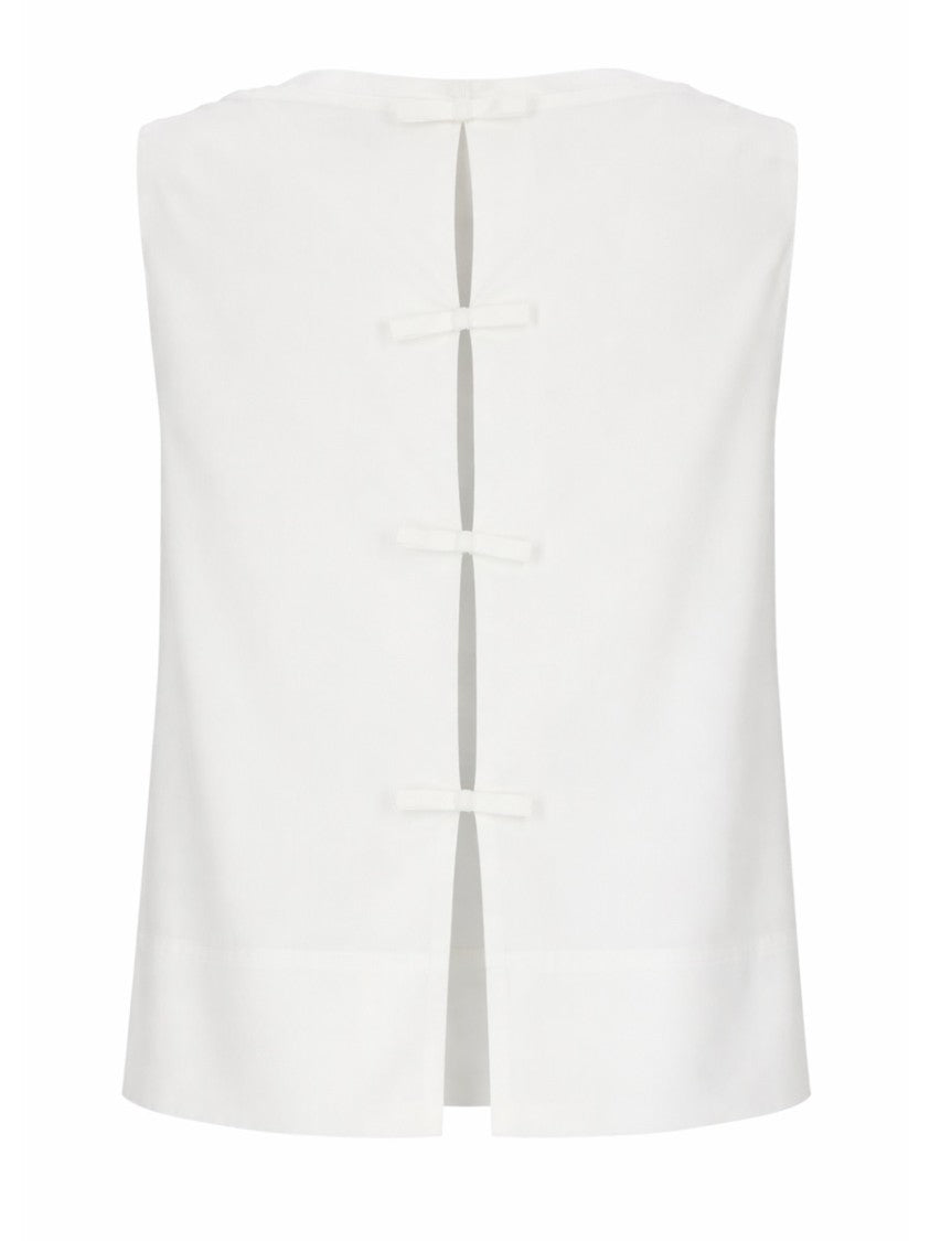 Herno Sleeveless Back Bow Details Top